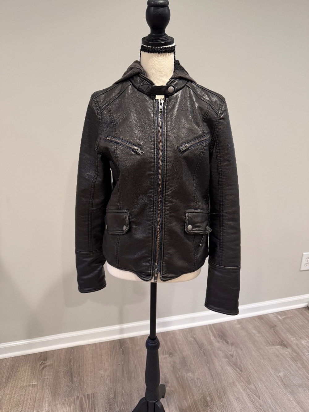 NWT We The Free Monroe Hooded Jacket Black Sz S